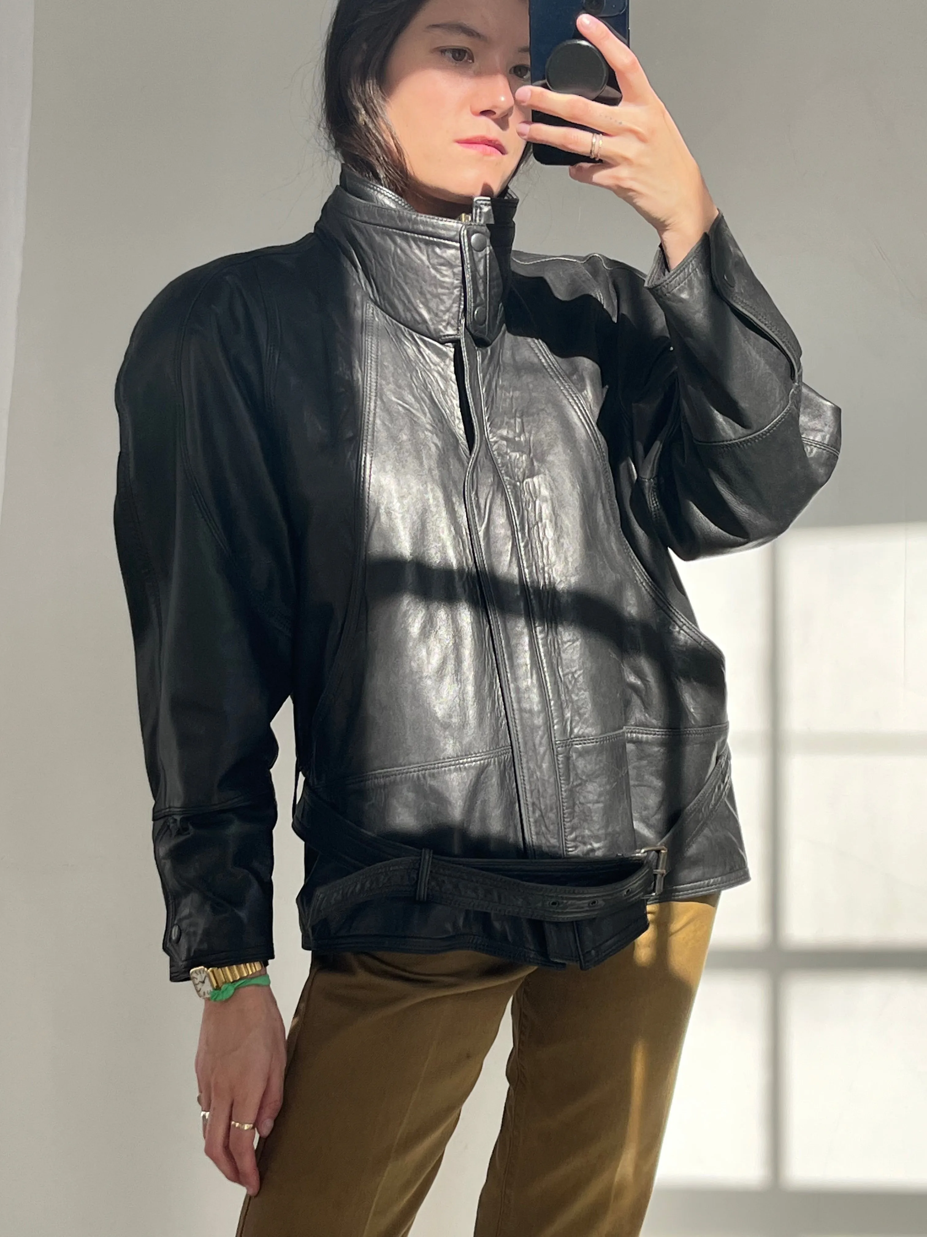 1980s North Beach Leather lambskin bomber