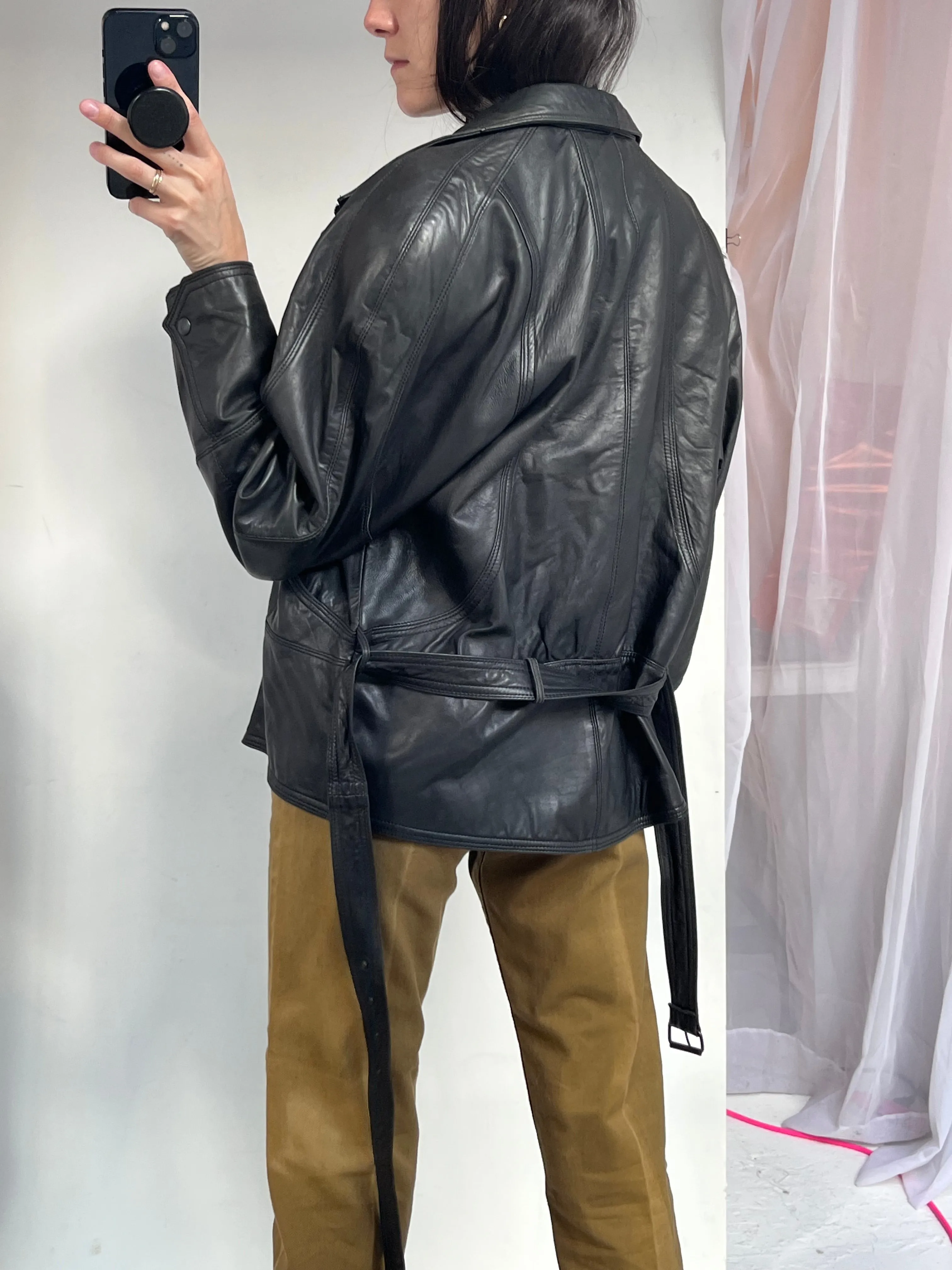 1980s North Beach Leather lambskin bomber