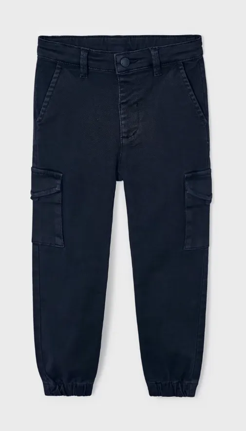 4511 Mayoral Mini Boys Jogger Bottom Cargo Pants - Navy