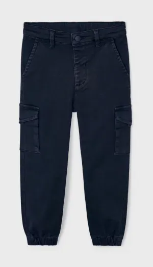 4511 Mayoral Mini Boys Jogger Bottom Cargo Pants - Navy