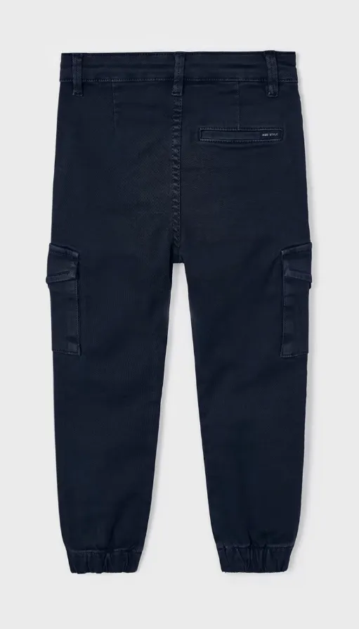 4511 Mayoral Mini Boys Jogger Bottom Cargo Pants - Navy