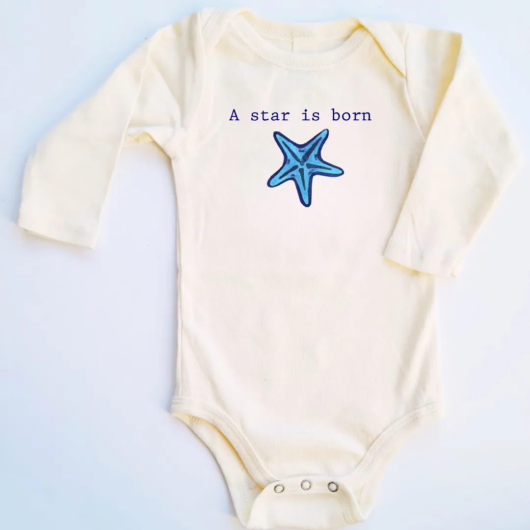 A Star Is Born Long Sleeve Romper & hat Gift Set