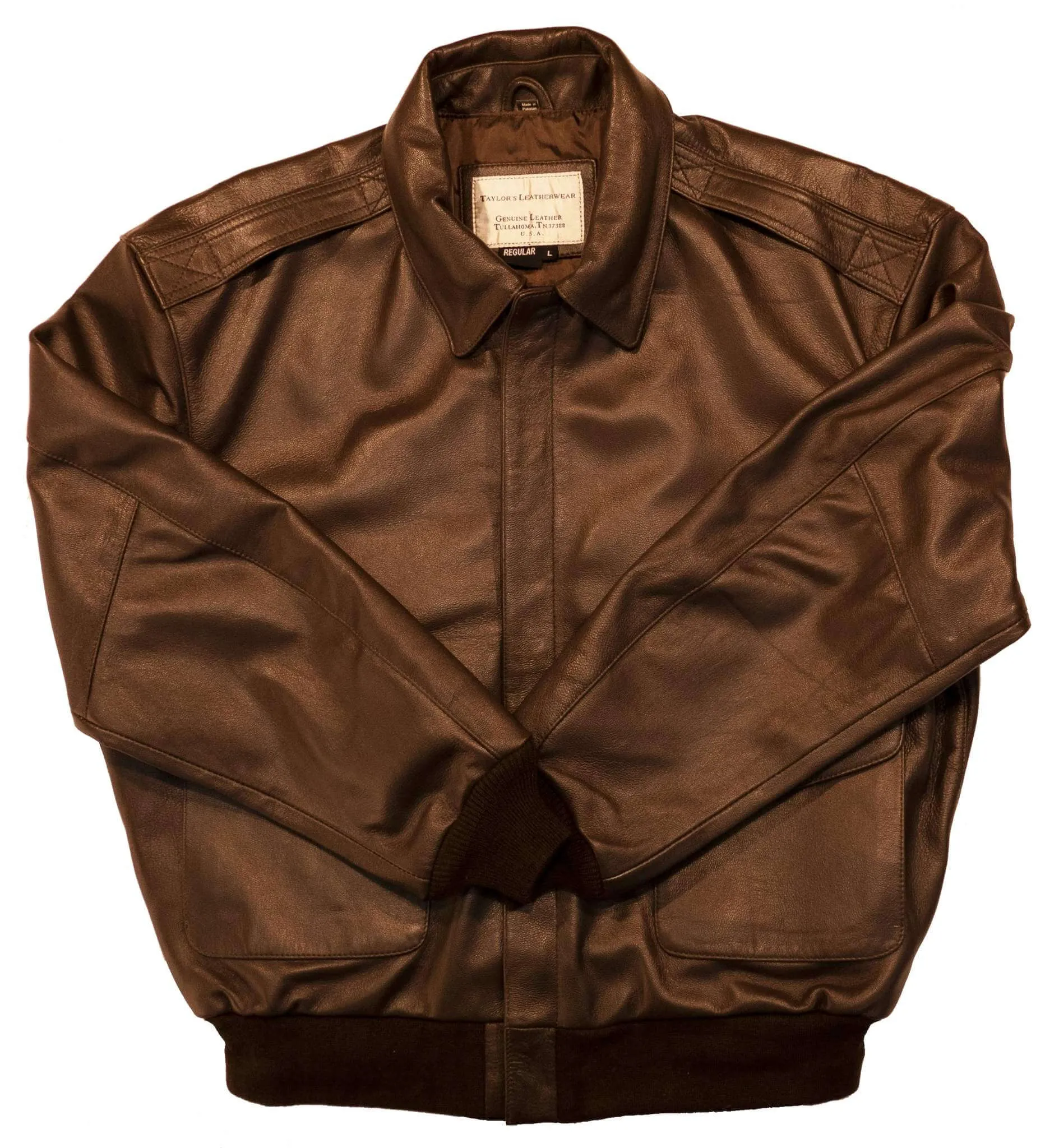 A2 Brown Goatskin Vintage Style Bomber Jacket