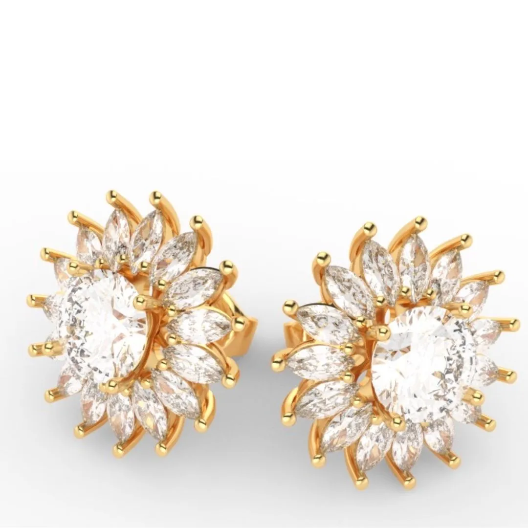 Alchemy 9ct Gold 2ct Lab Grown Diamond Stud & Jacket