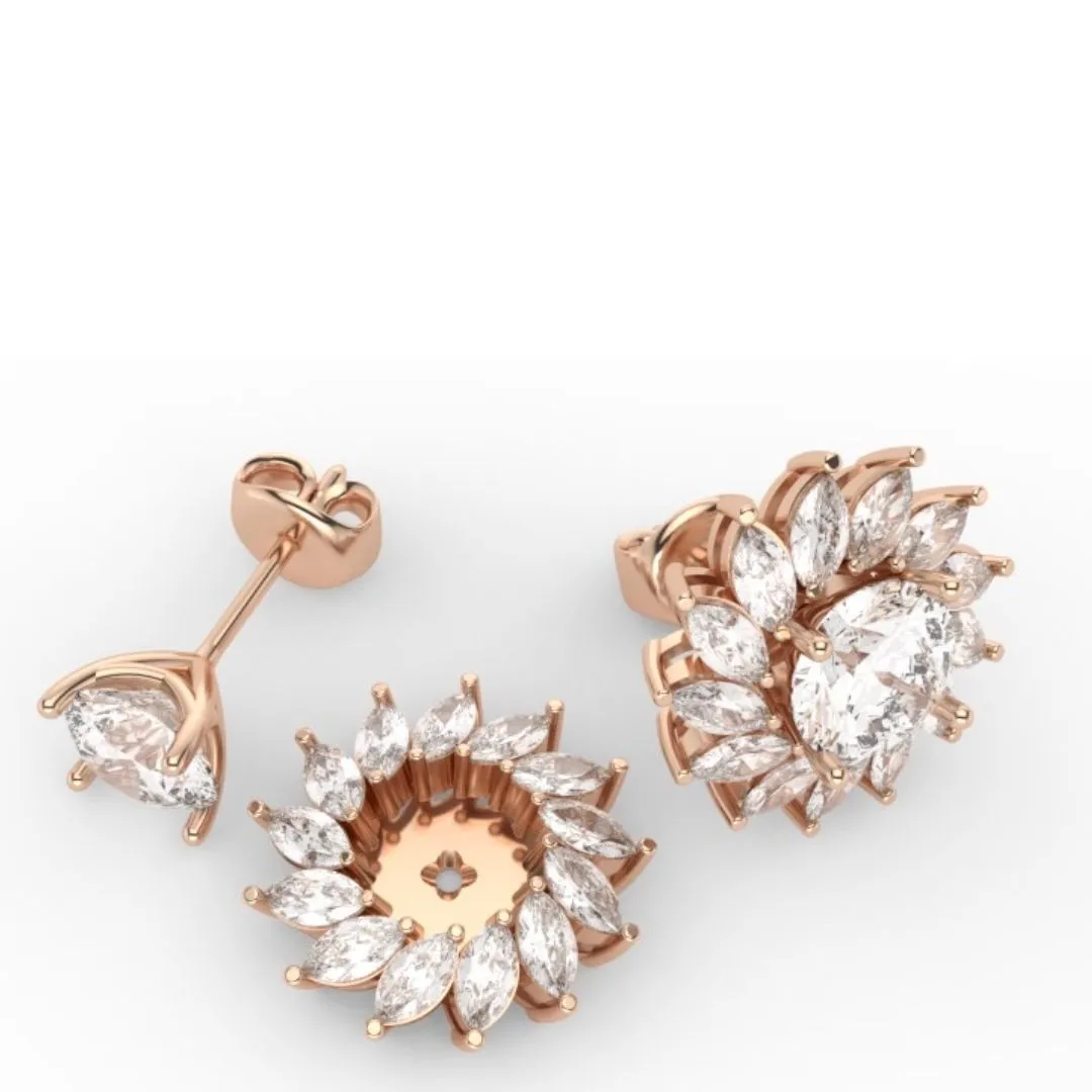 Alchemy 9ct Gold 2ct Lab Grown Diamond Stud & Jacket