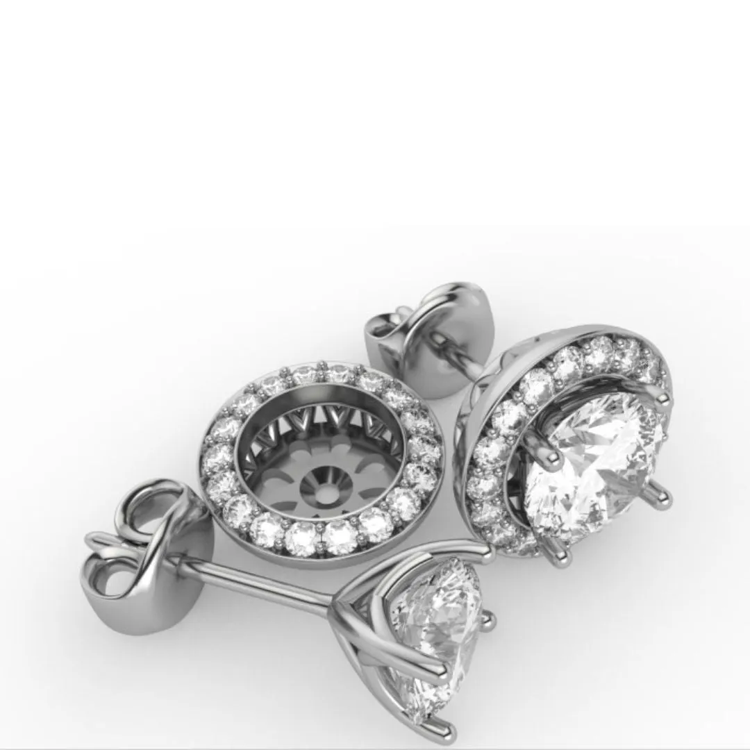 Alchemy 9ct Gold 2ct Lab Grown Diamond Stud & Jacket