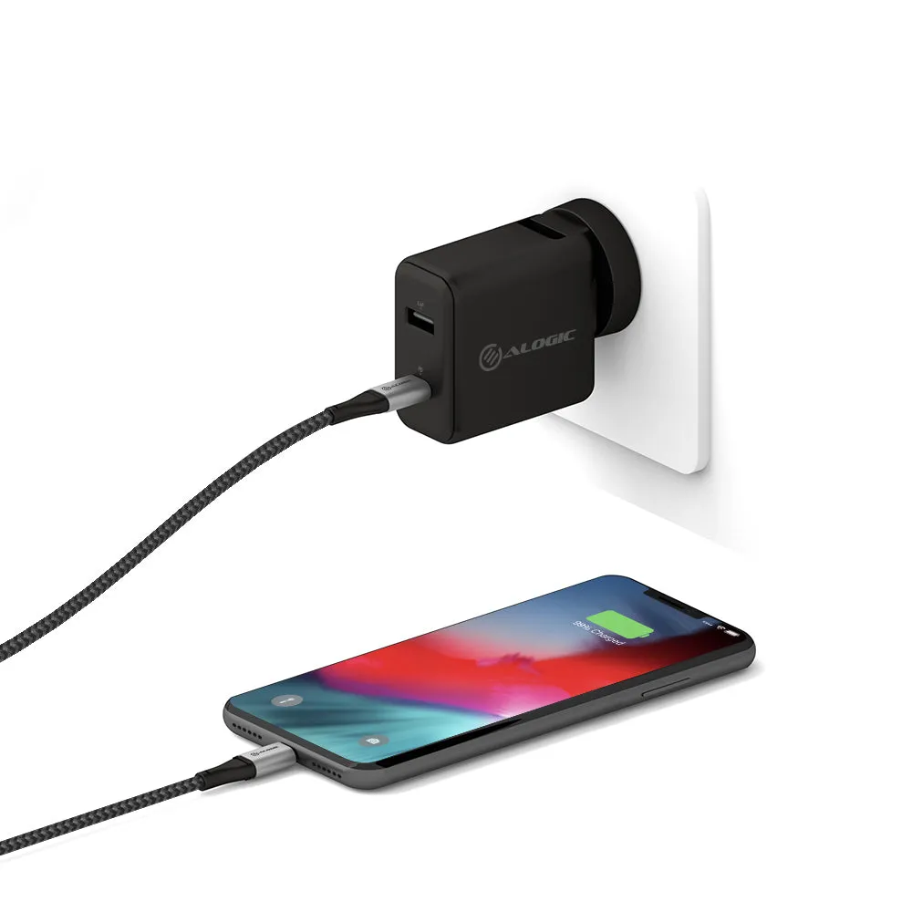 ALOGIC, Super Ultra, USB-C, Lightning Cable, 1.5m, Space Grey
