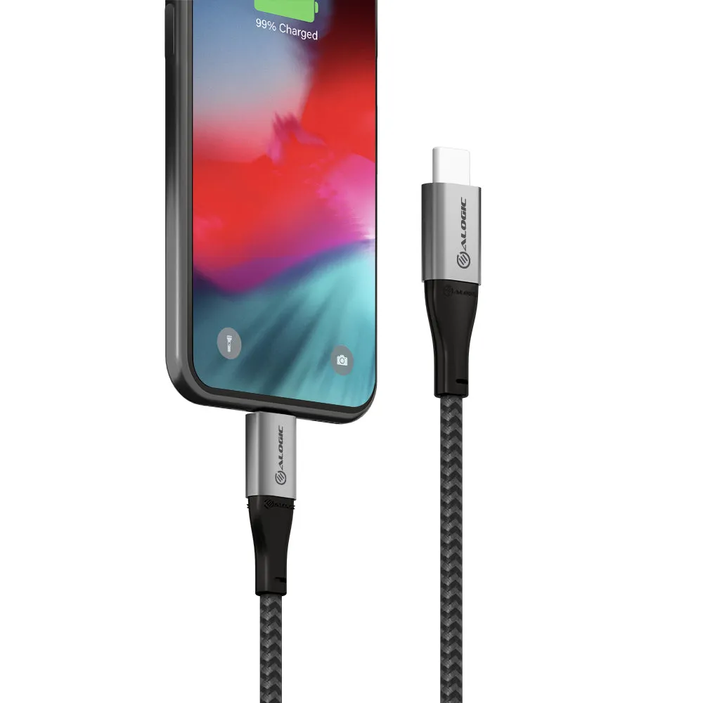 ALOGIC, Super Ultra, USB-C, Lightning Cable, 1.5m, Space Grey