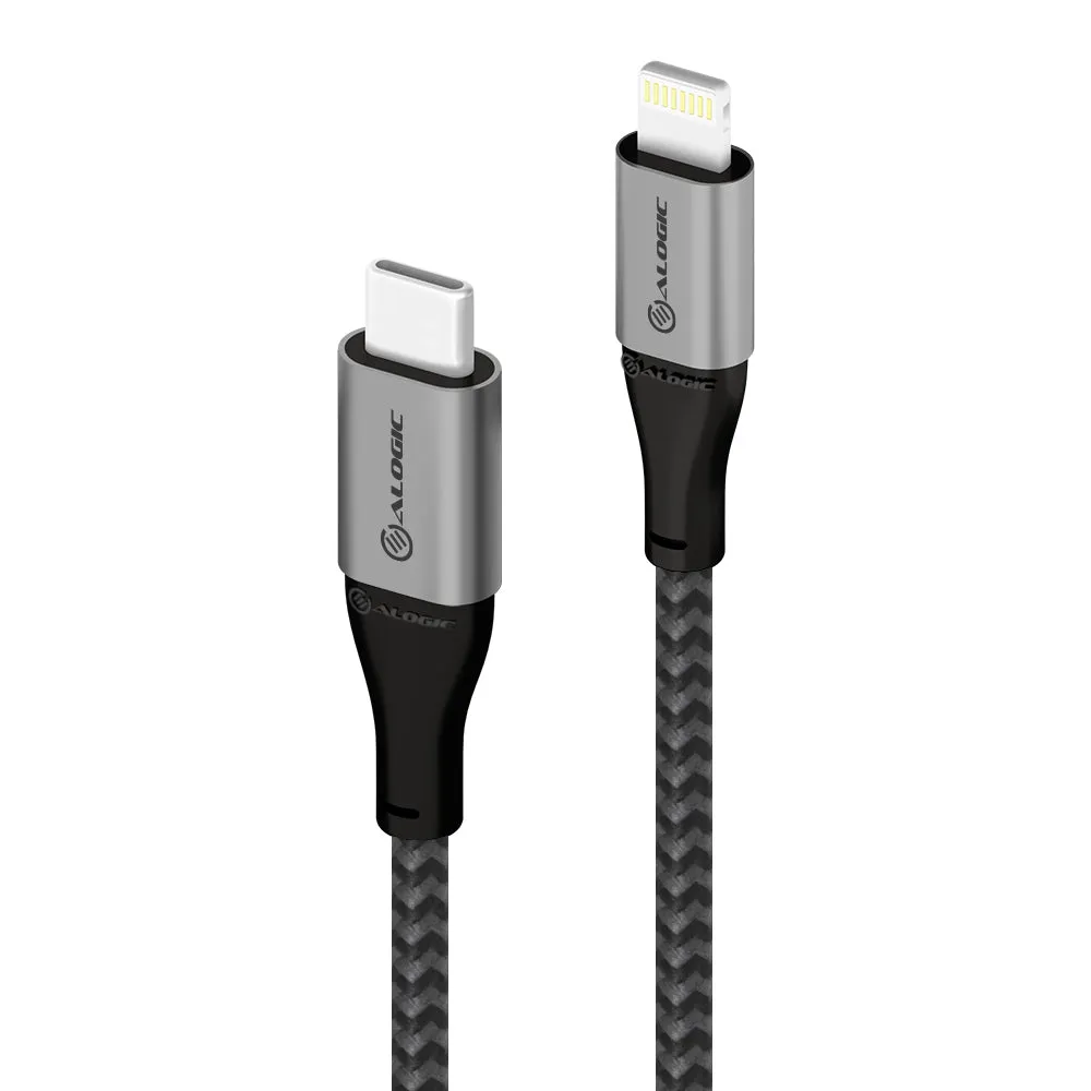 ALOGIC, Super Ultra, USB-C, Lightning Cable, 1.5m, Space Grey