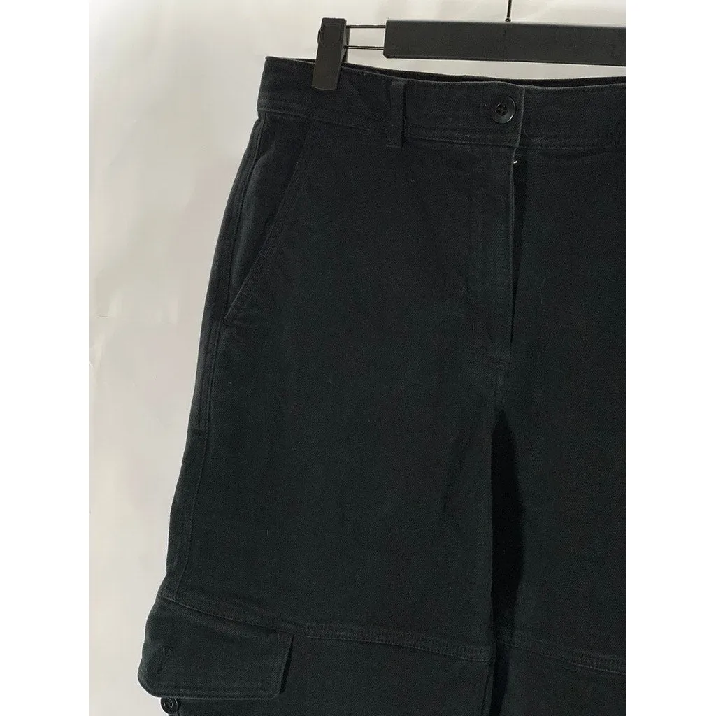 ARITZIA WILFRED FREE Women's Black Solid Cargo Straight-Leg Pants SZ 6