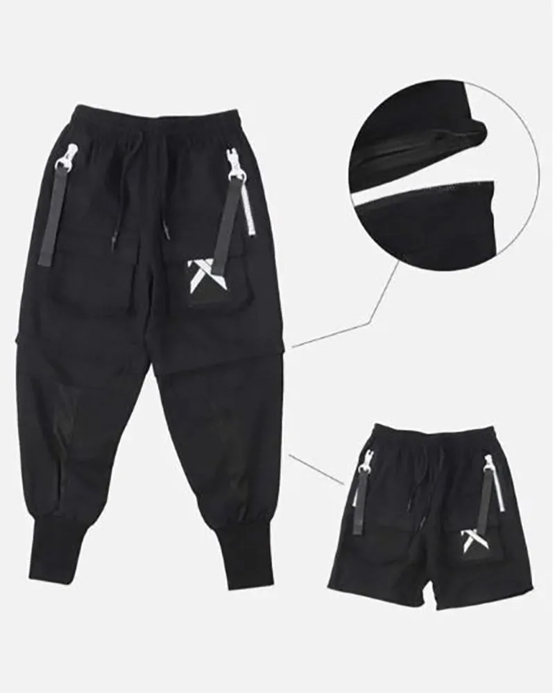 Become An X-Man Techwear Black Cargo Pants