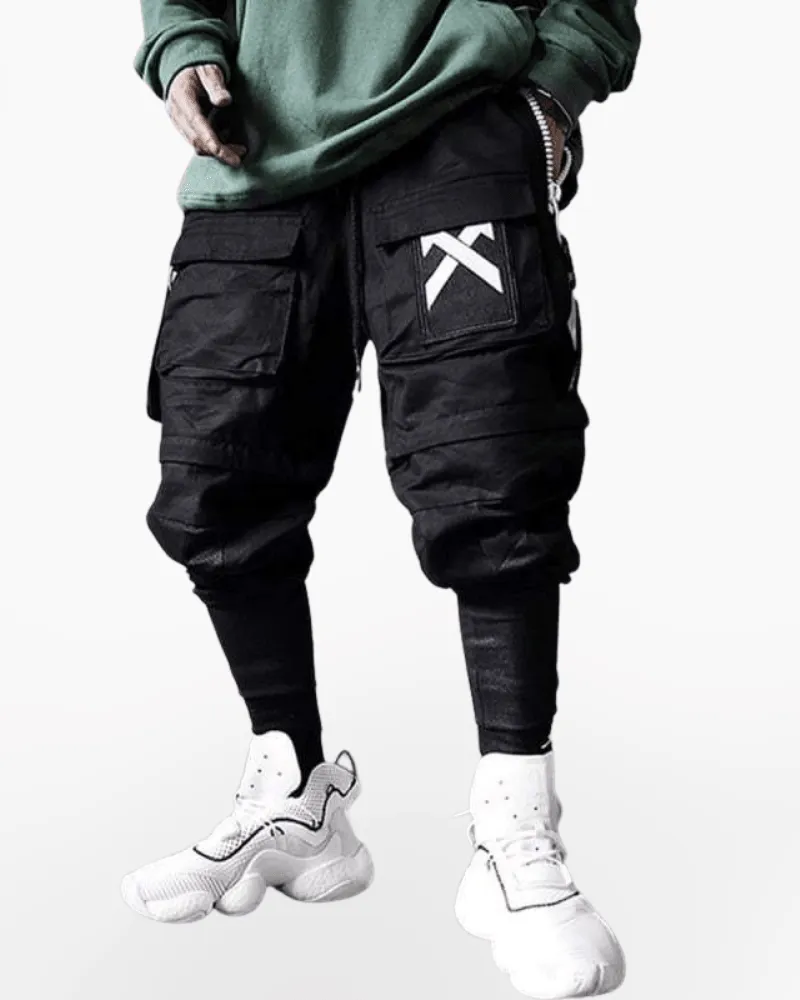 Become An X-Man Techwear Black Cargo Pants