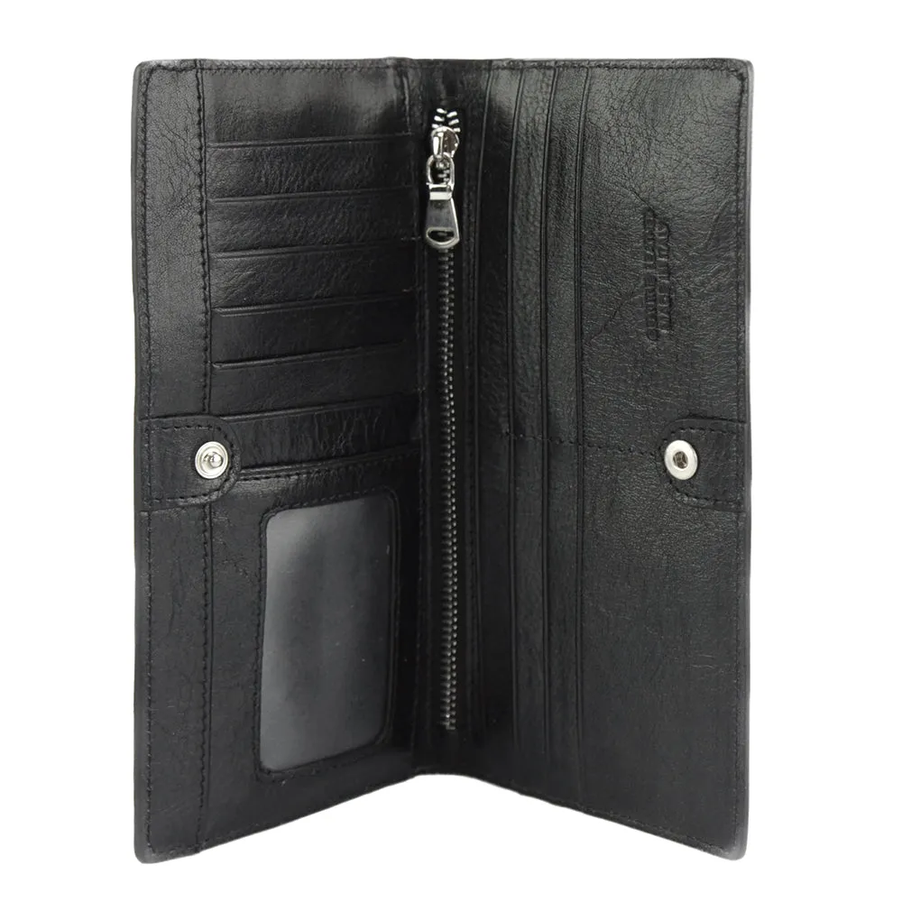 Bernardo V Wallet in cow leather