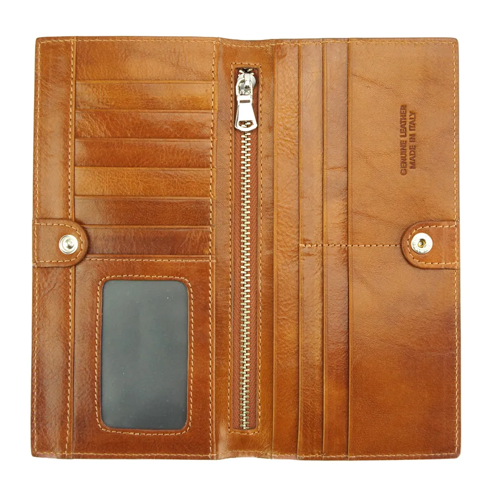 Bernardo V Wallet in cow leather