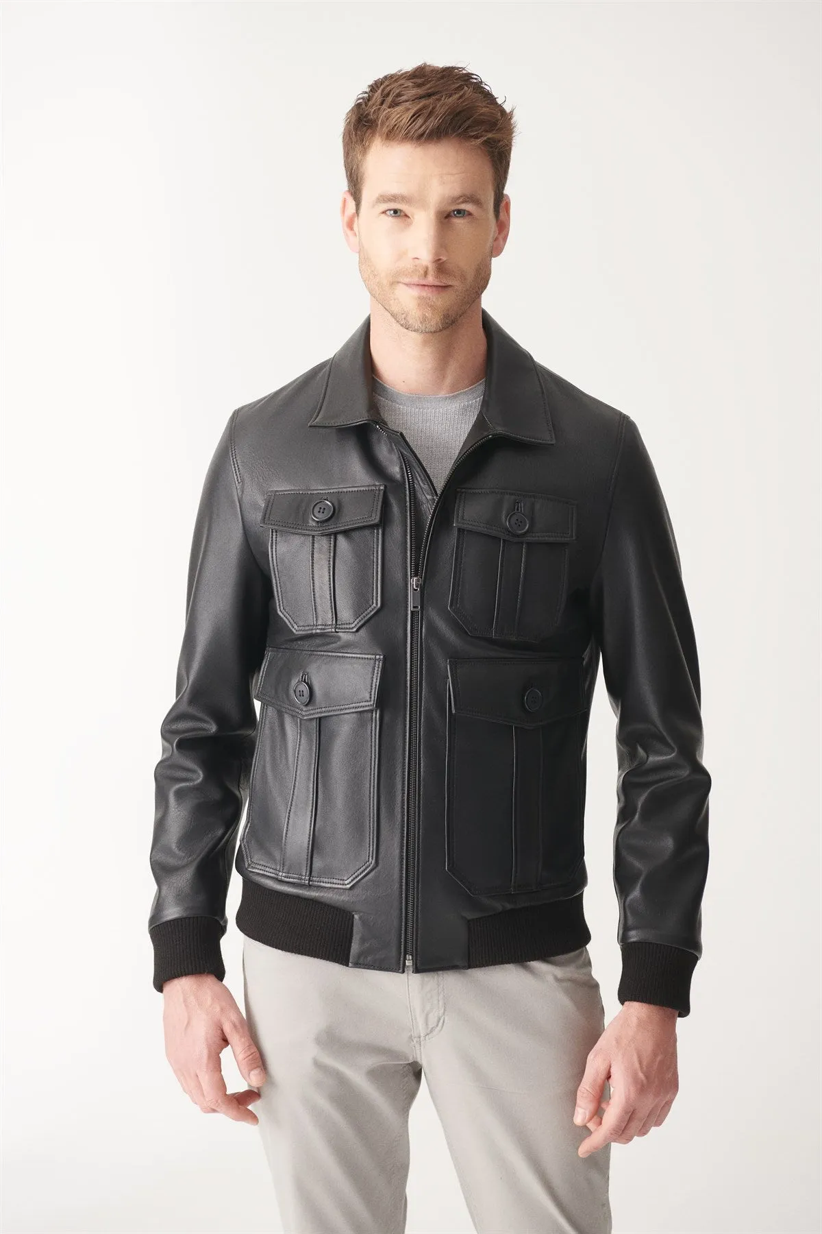 Black College Leather Jacket By The Jacket Seller