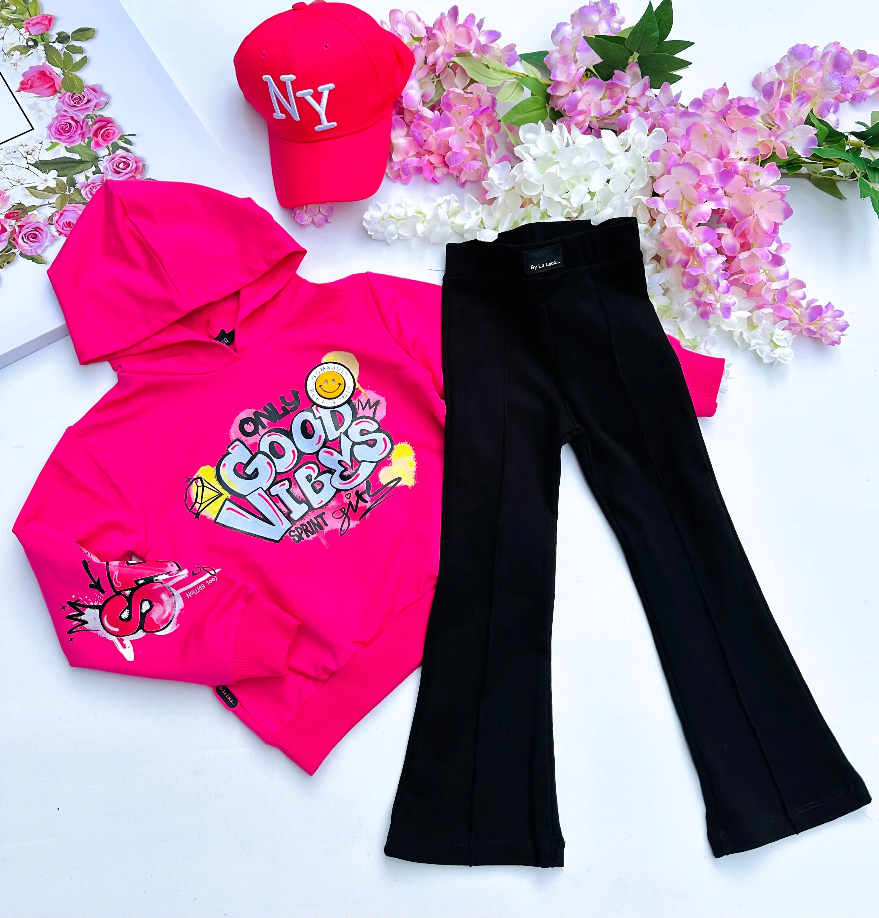 Black flared pants