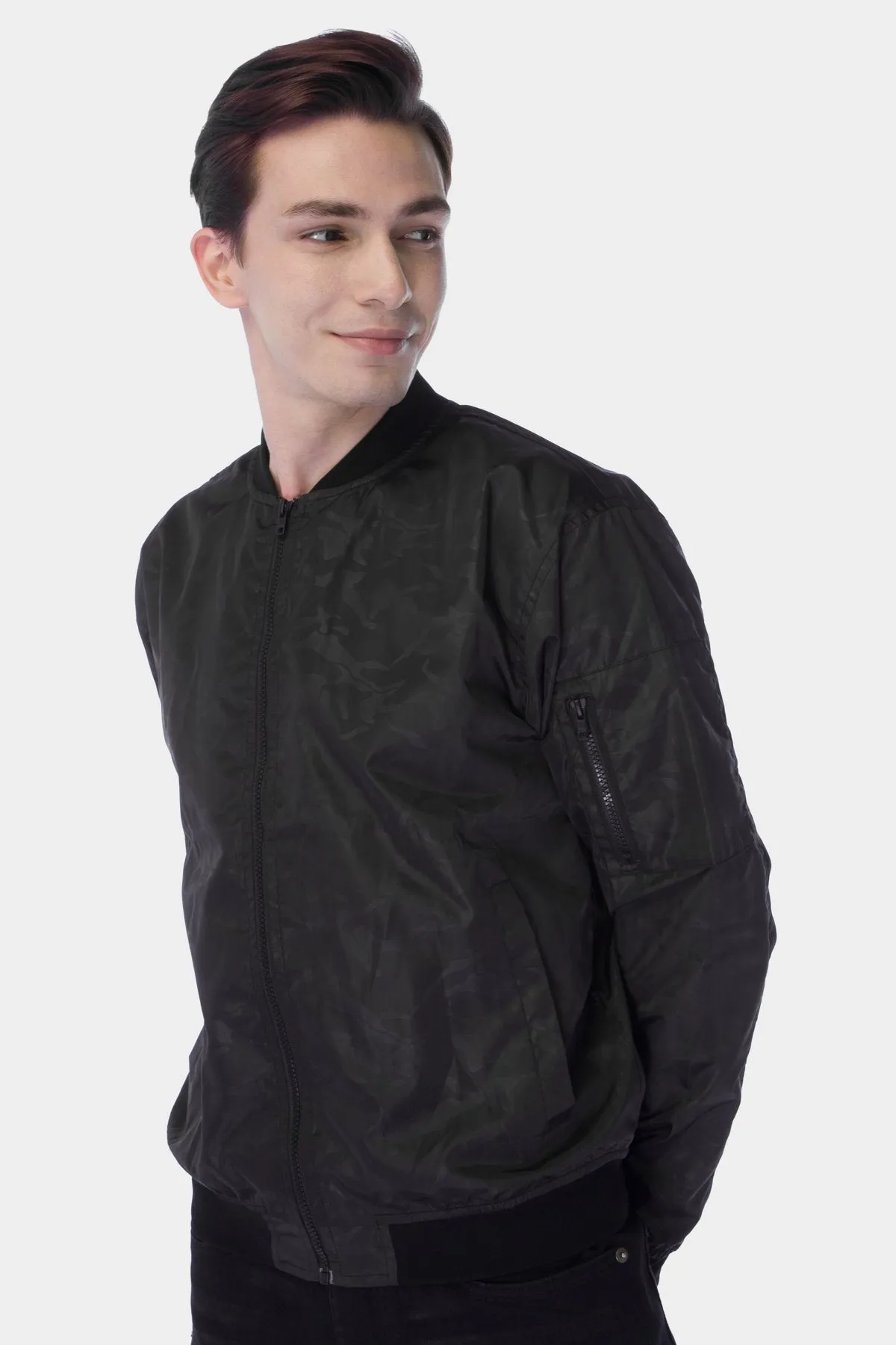 Bomber Jacket For Men - Black