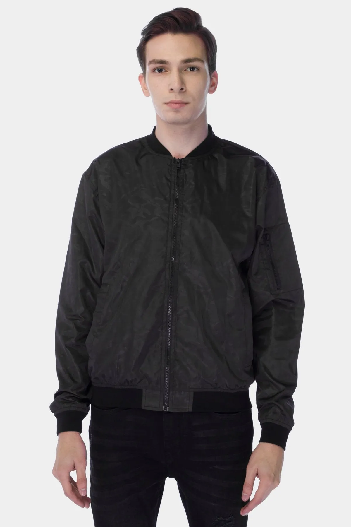 Bomber Jacket For Men - Black