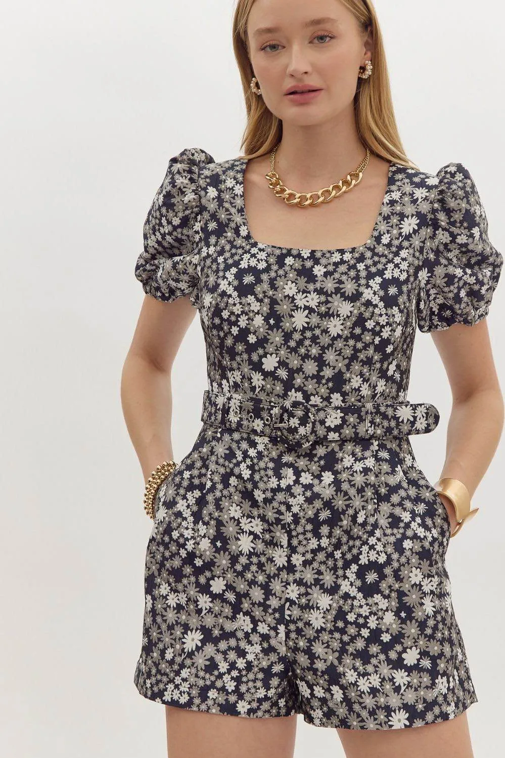 Callie Belted Romper