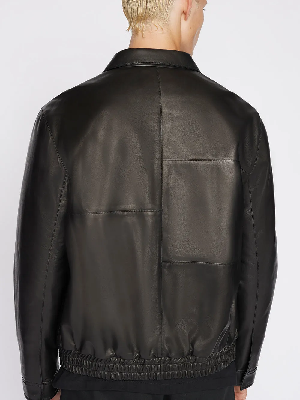Cargo Leather Jacket -- Noir