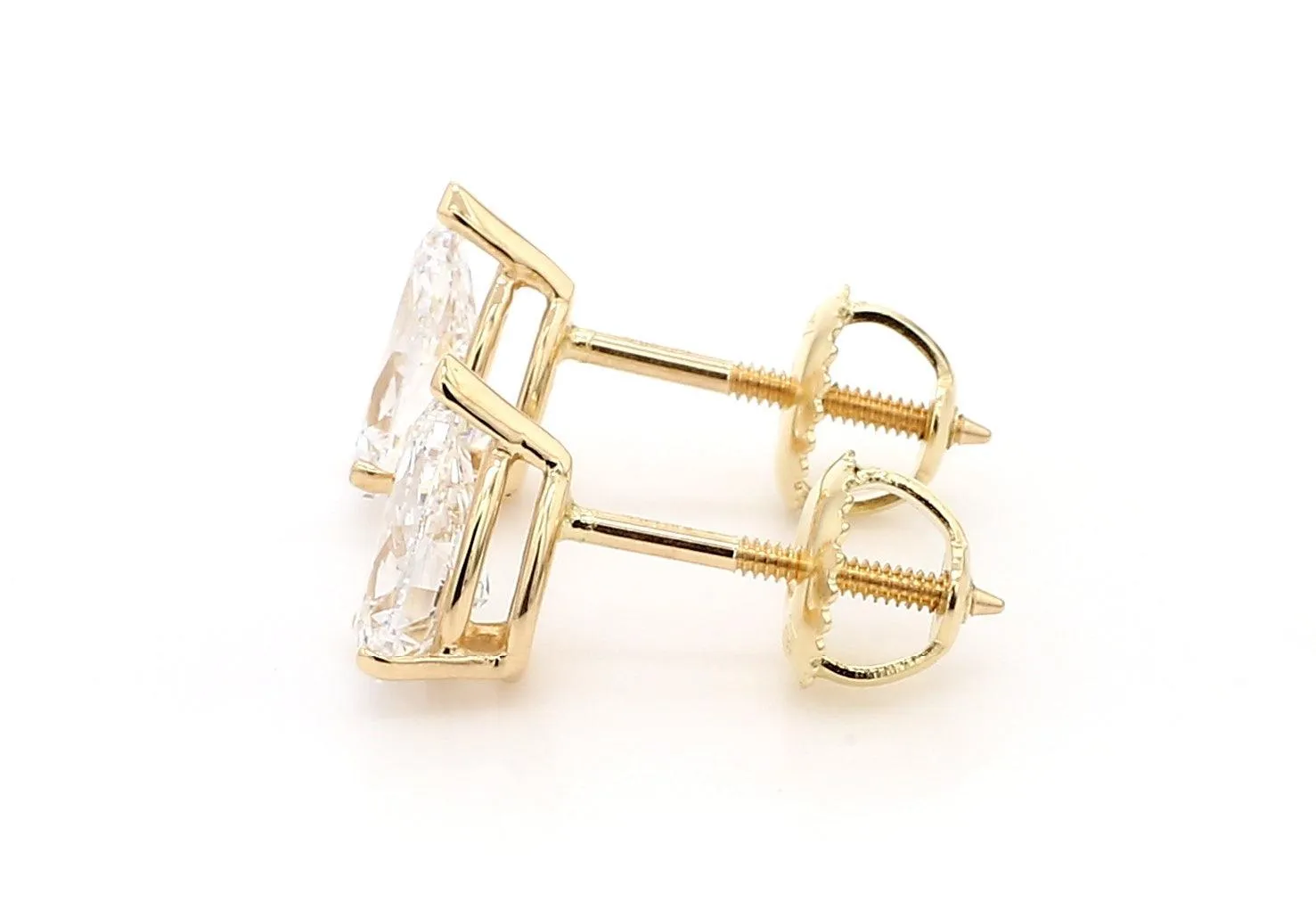 Classic Pear Shaped Earrings 1 1/2 CTW. IGI Certified