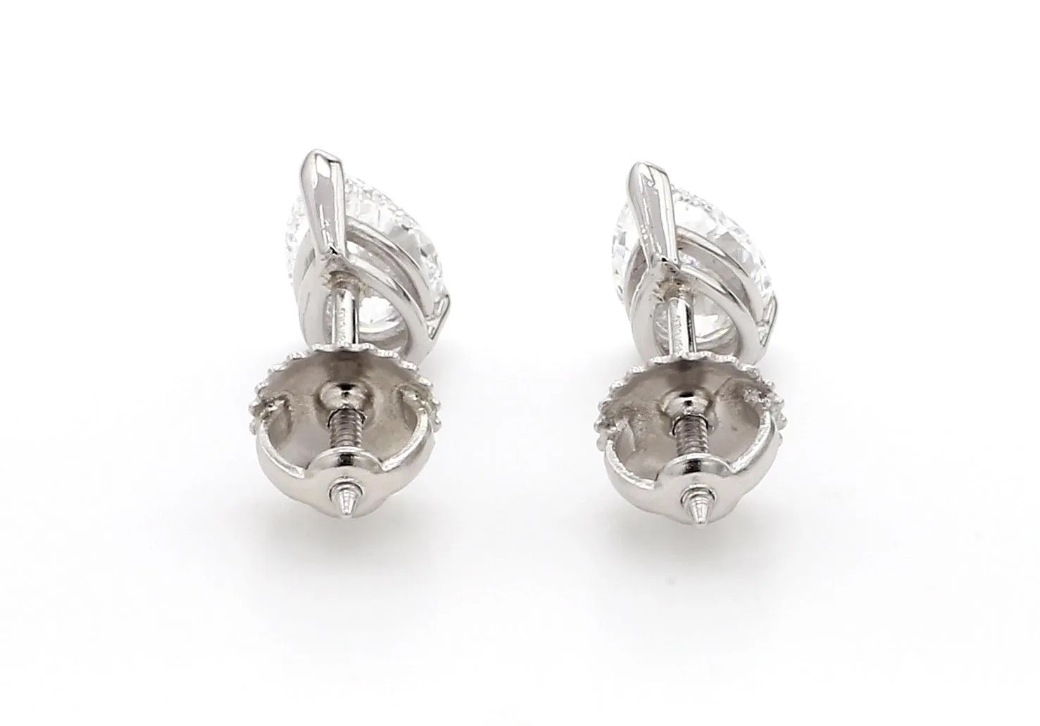 Classic Pear Shaped Earrings 2.0 CTW. IGI Certified