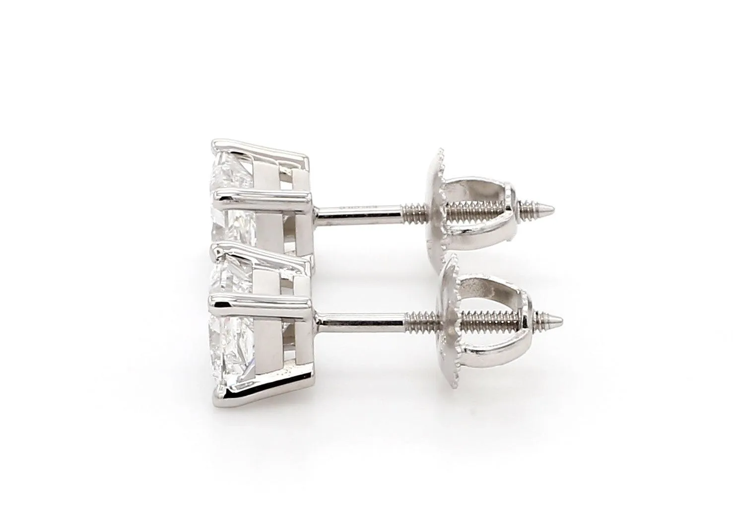 Classic Princess Earrings 2.0 CTW. IGI Certified