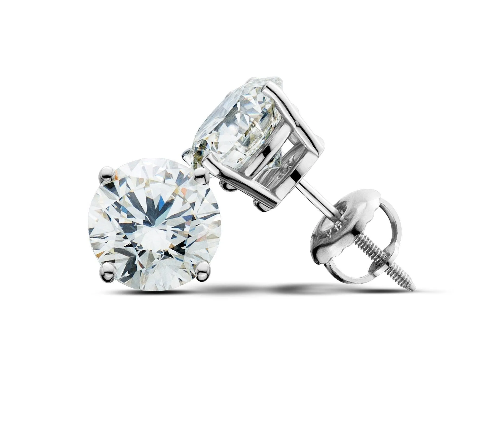 Classic Round Earrings 2.0 CTW. IGI Certified E-F VS