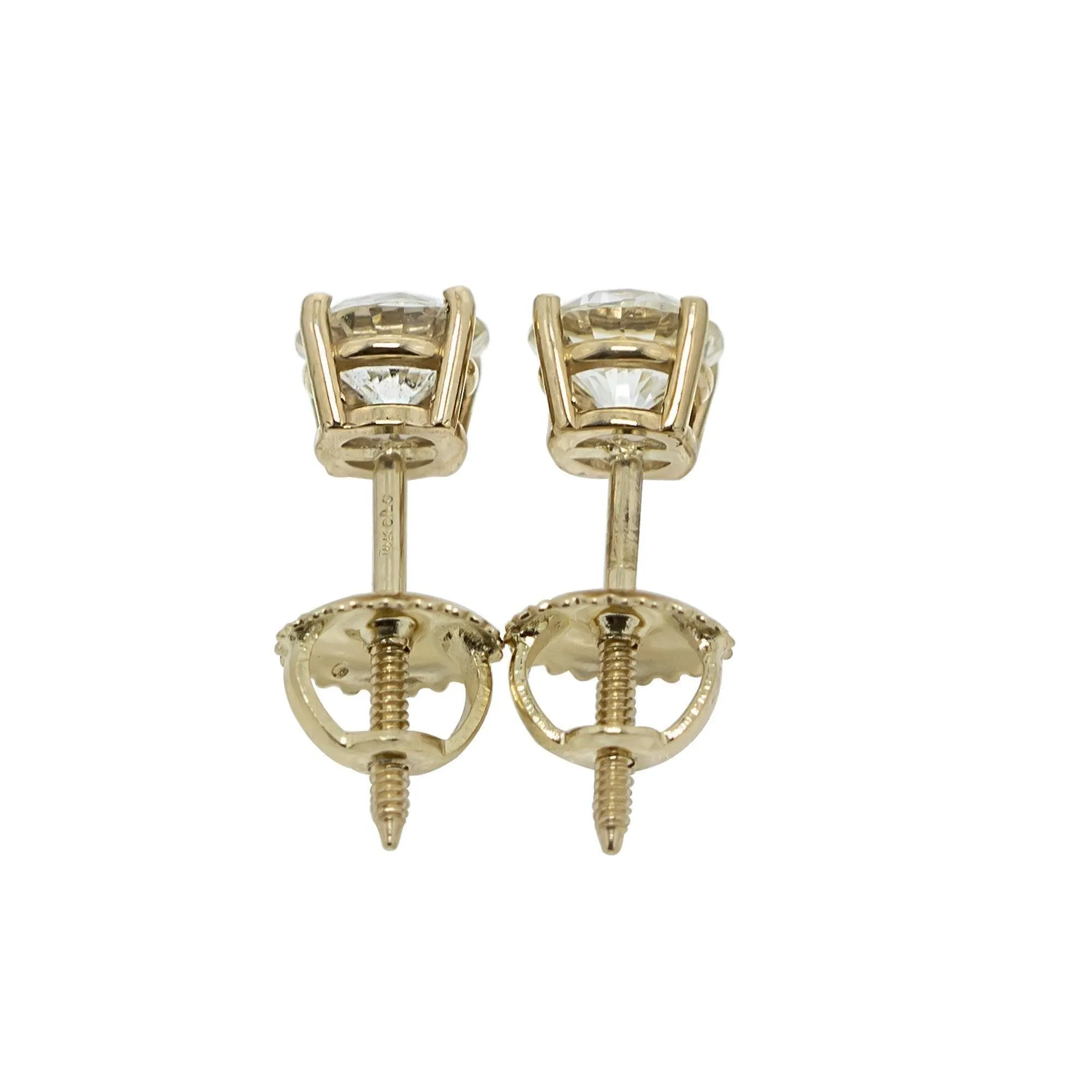 Classic Round Earrings 2.0 CTW. IGI Certified E-F VS