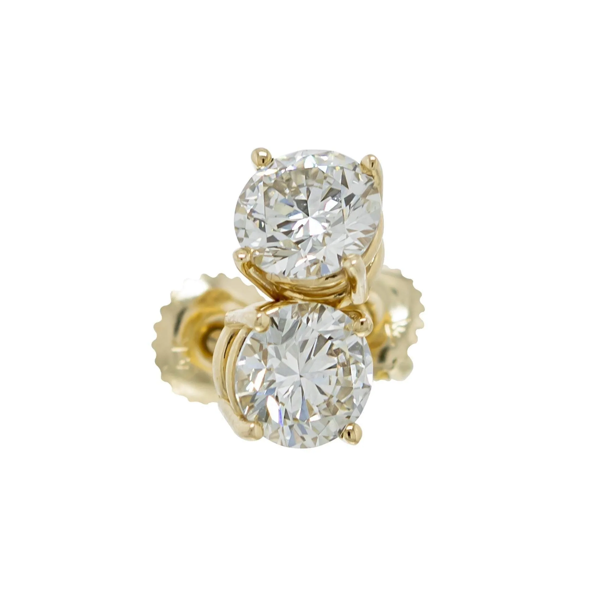 Classic Round Earrings 2.0 CTW. IGI Certified E-F VS