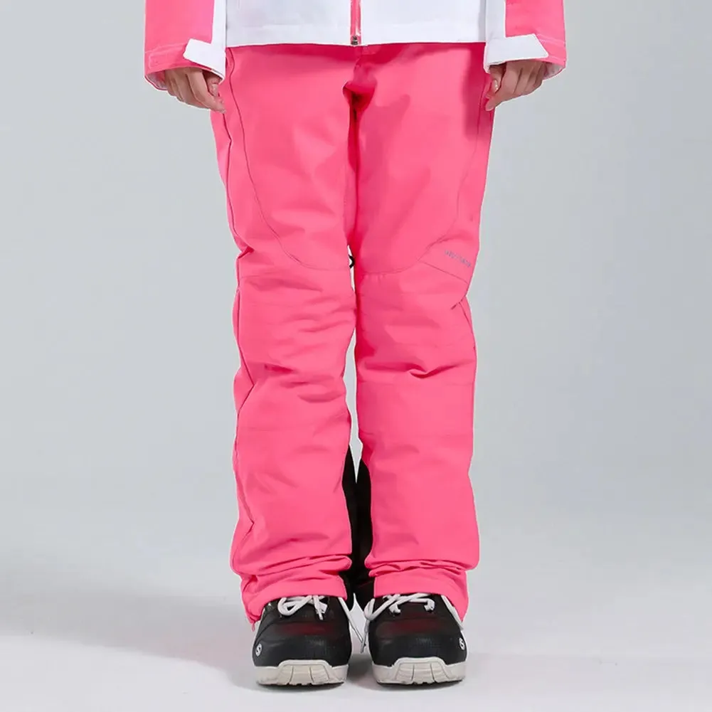 Colorblock Women Snowboard Ski Cargo Jogger Pants
