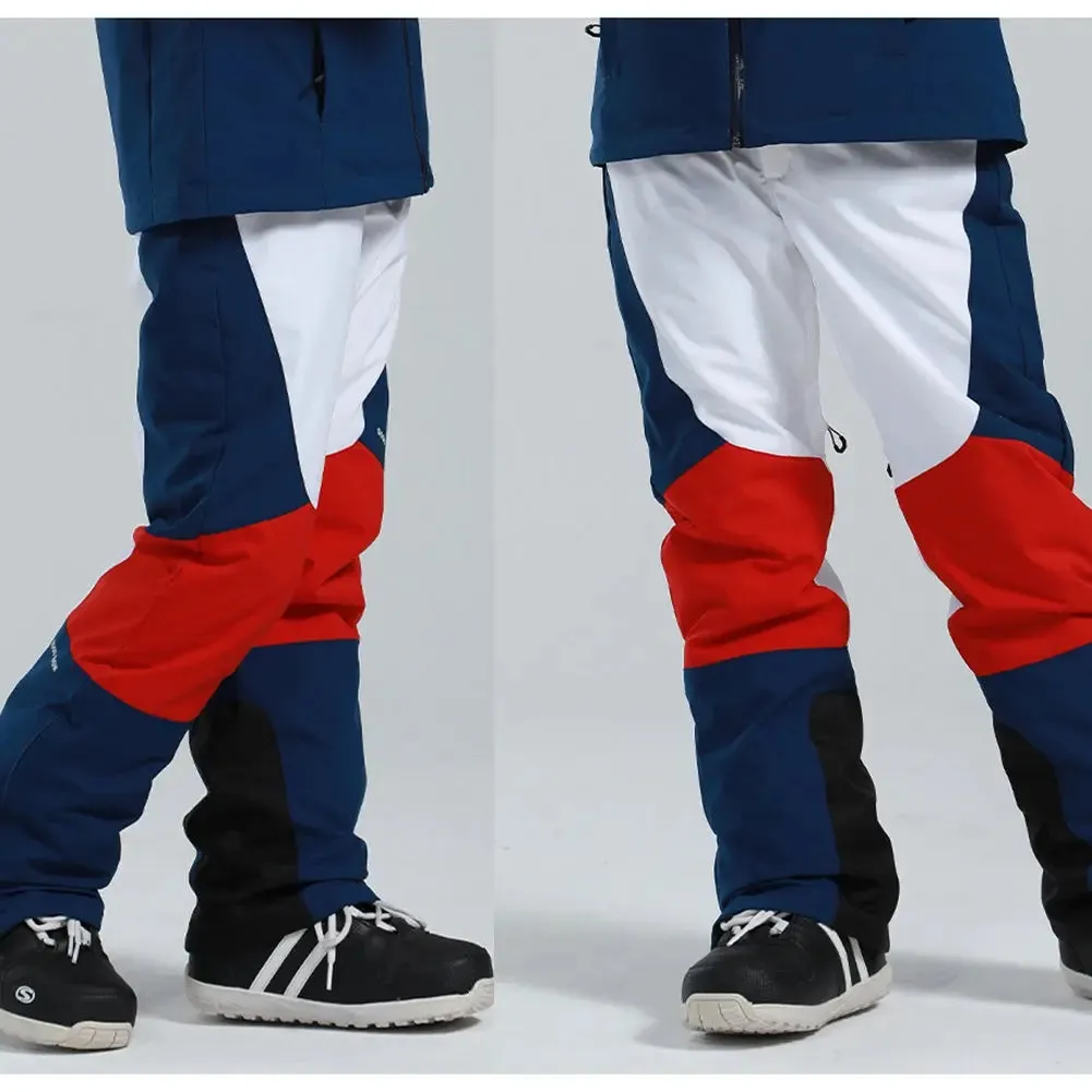 Colorblock Women Snowboard Ski Cargo Jogger Pants