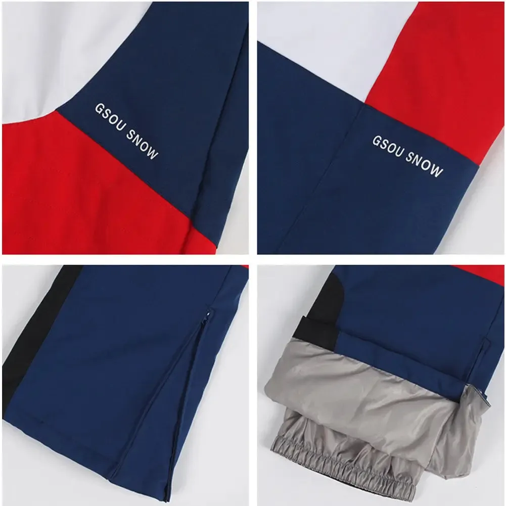 Colorblock Women Snowboard Ski Cargo Jogger Pants