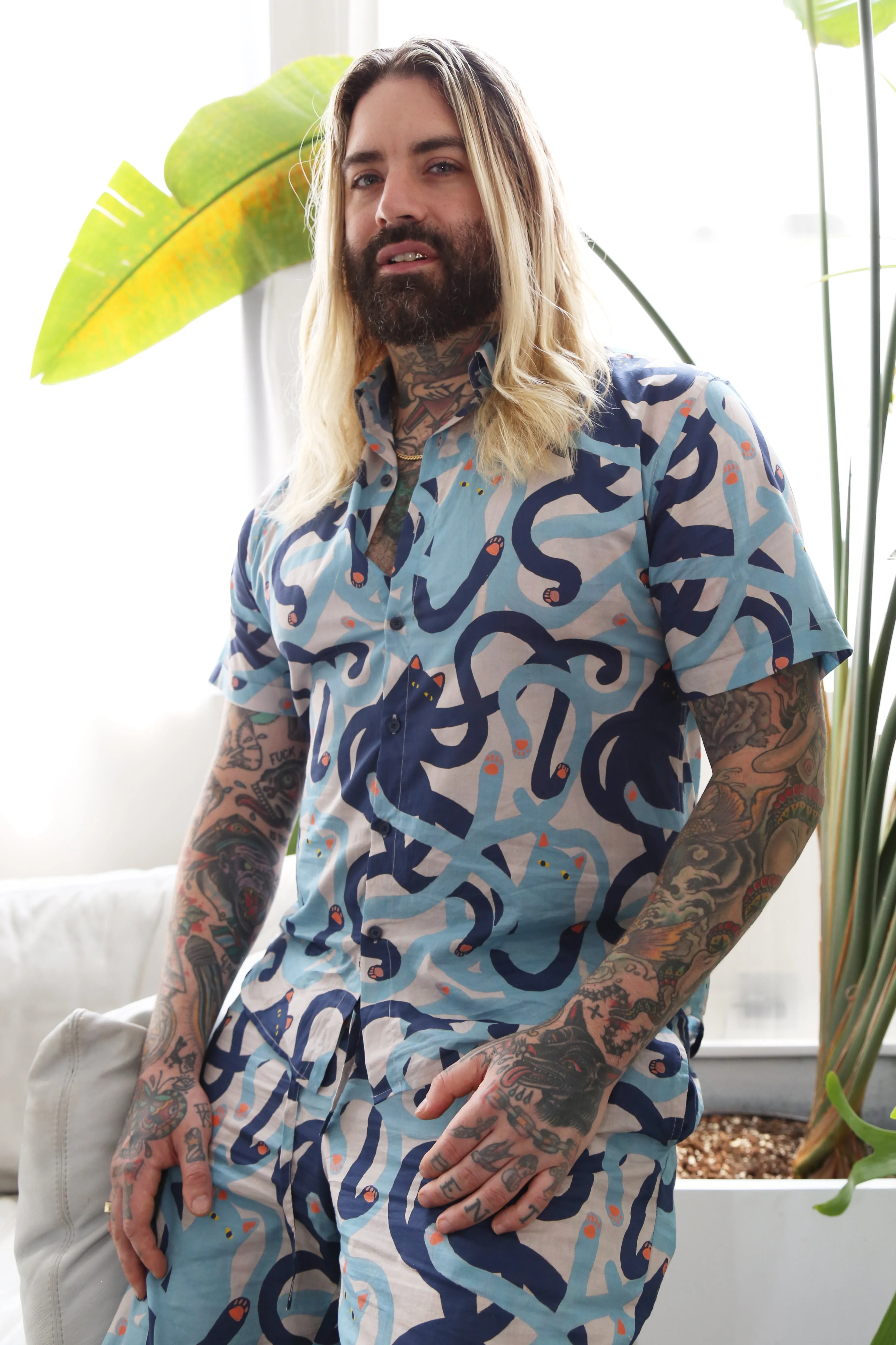 Danial Ryan SS Button-Down Shirt | Off White