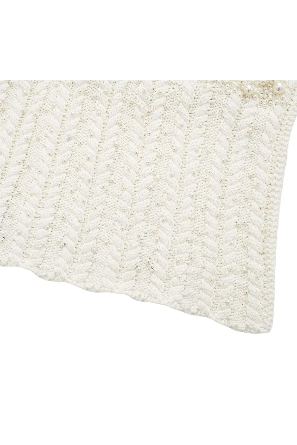 ‘Diana’ Beaded Pearl-Embellished Knitted Vest Top