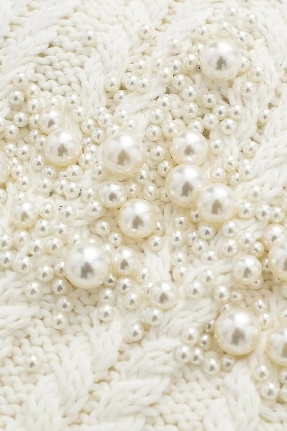 ‘Diana’ Beaded Pearl-Embellished Knitted Vest Top