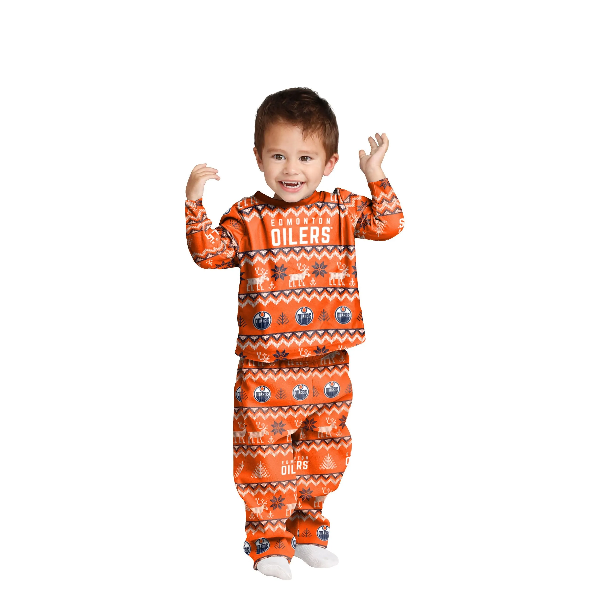 Edmonton Oilers NHL Ugly Pattern Family Holiday Pajamas