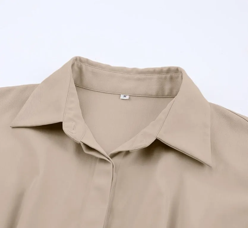 Elletra Pleated Shirt Dress