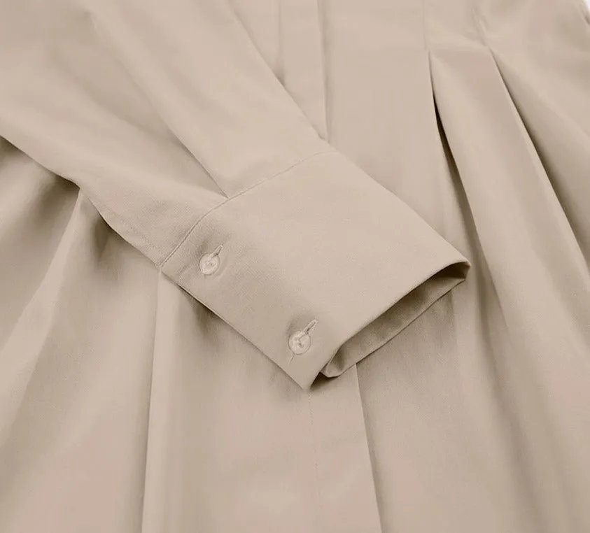 Elletra Pleated Shirt Dress