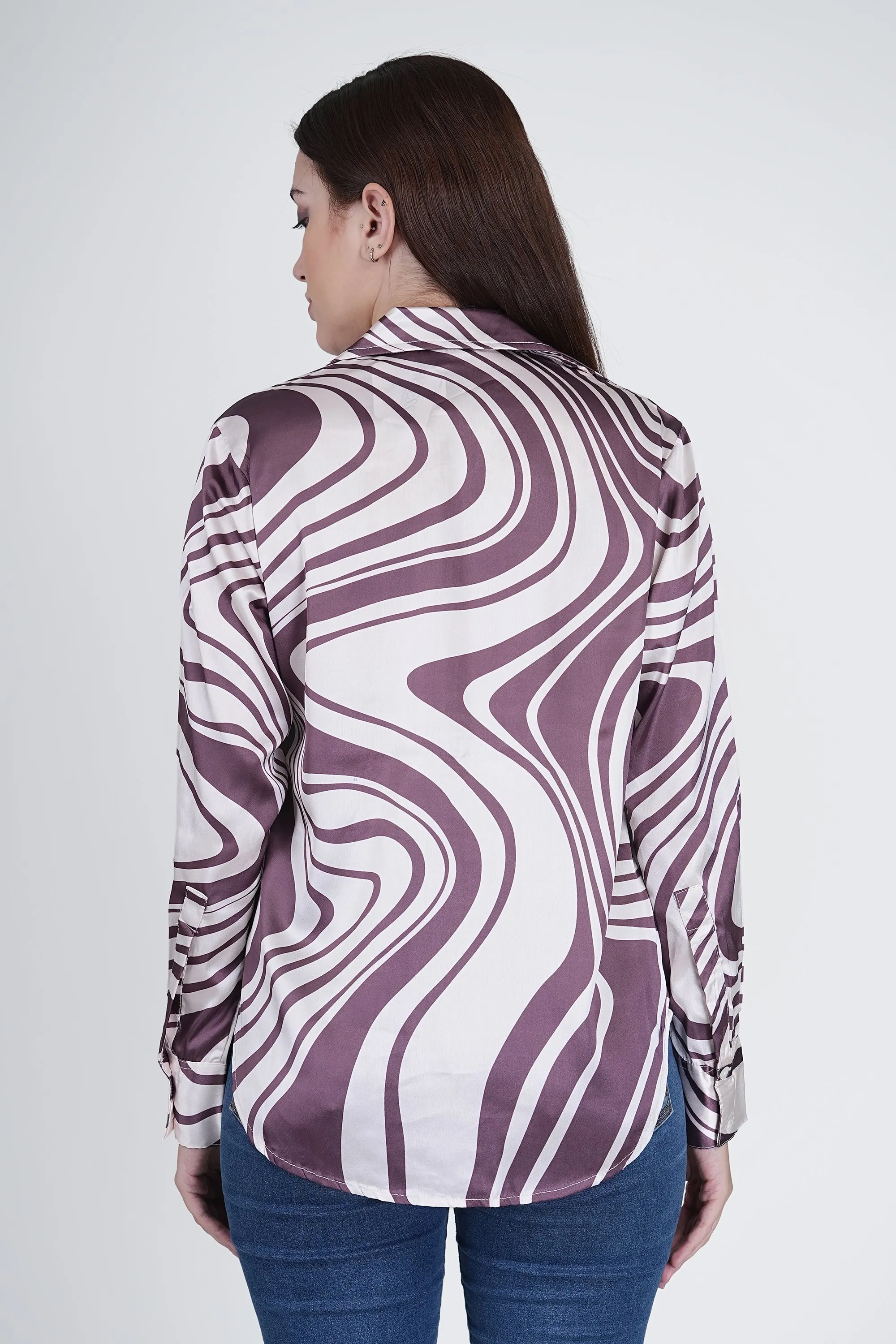 Flawless Women Printed Satin Shirt - Casual, Party, Office Wear
