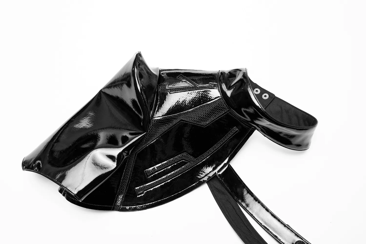Futuristic One-Arm Accessory - Glossy Patent Leather