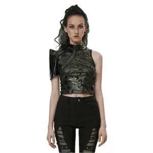 Futuristic One-Arm Accessory - Glossy Patent Leather