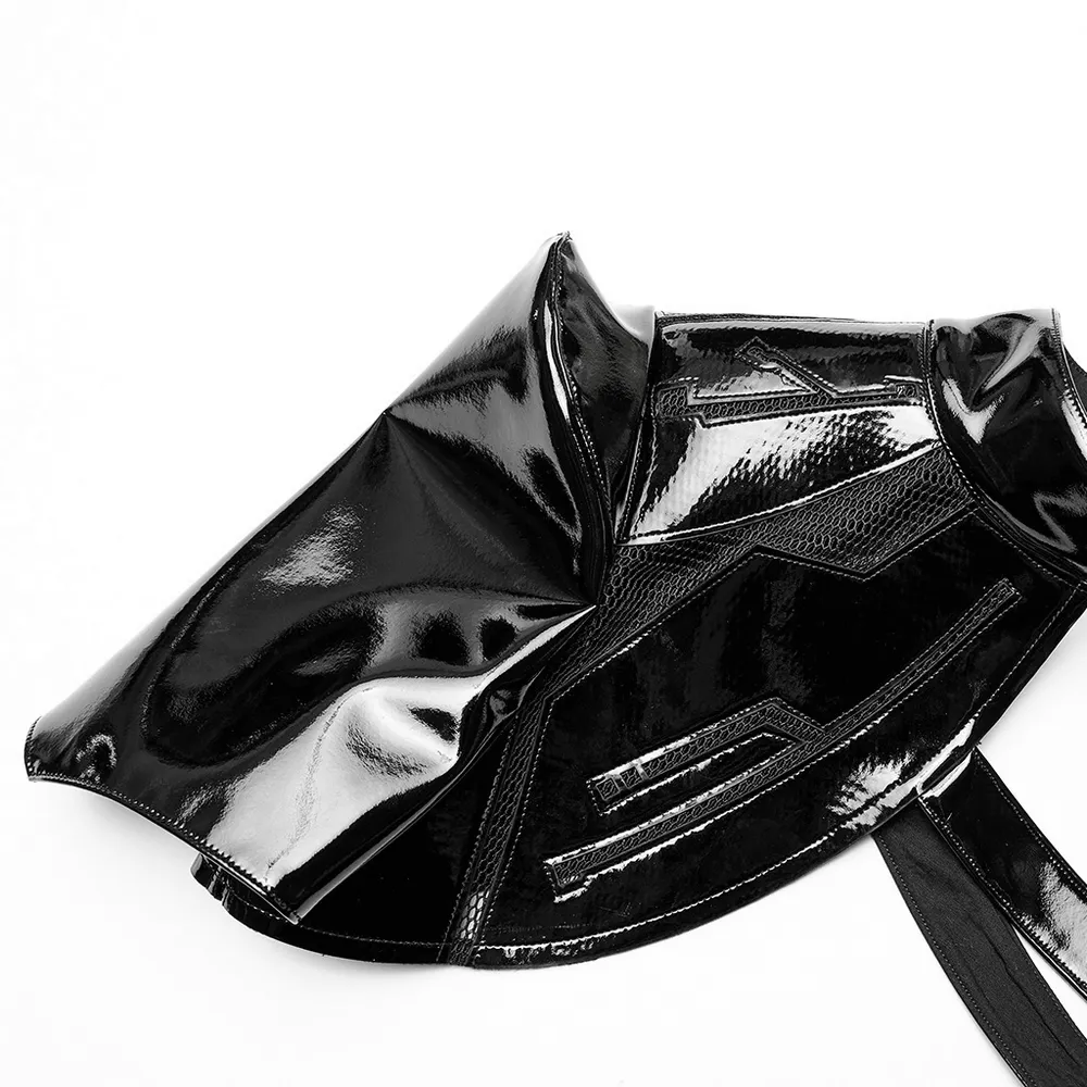 Futuristic One-Arm Accessory - Glossy Patent Leather