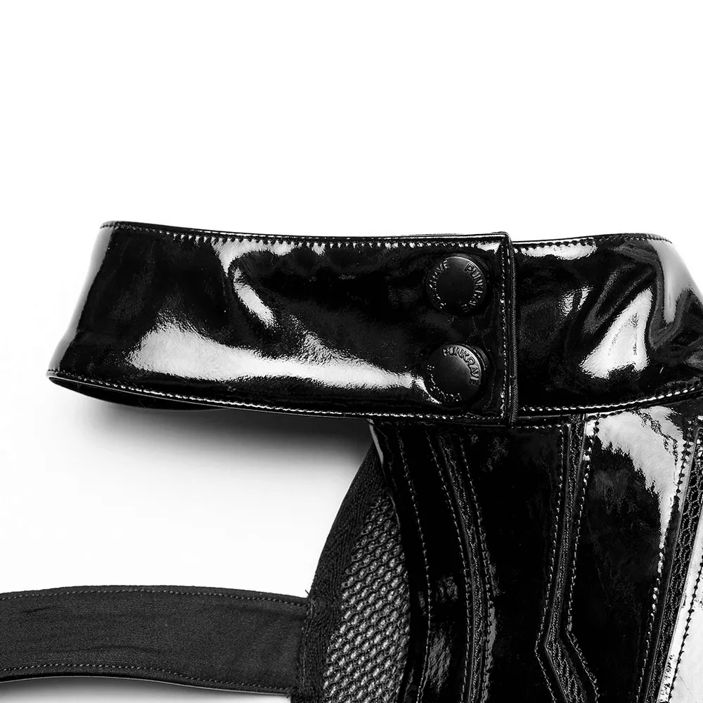 Futuristic One-Arm Accessory - Glossy Patent Leather