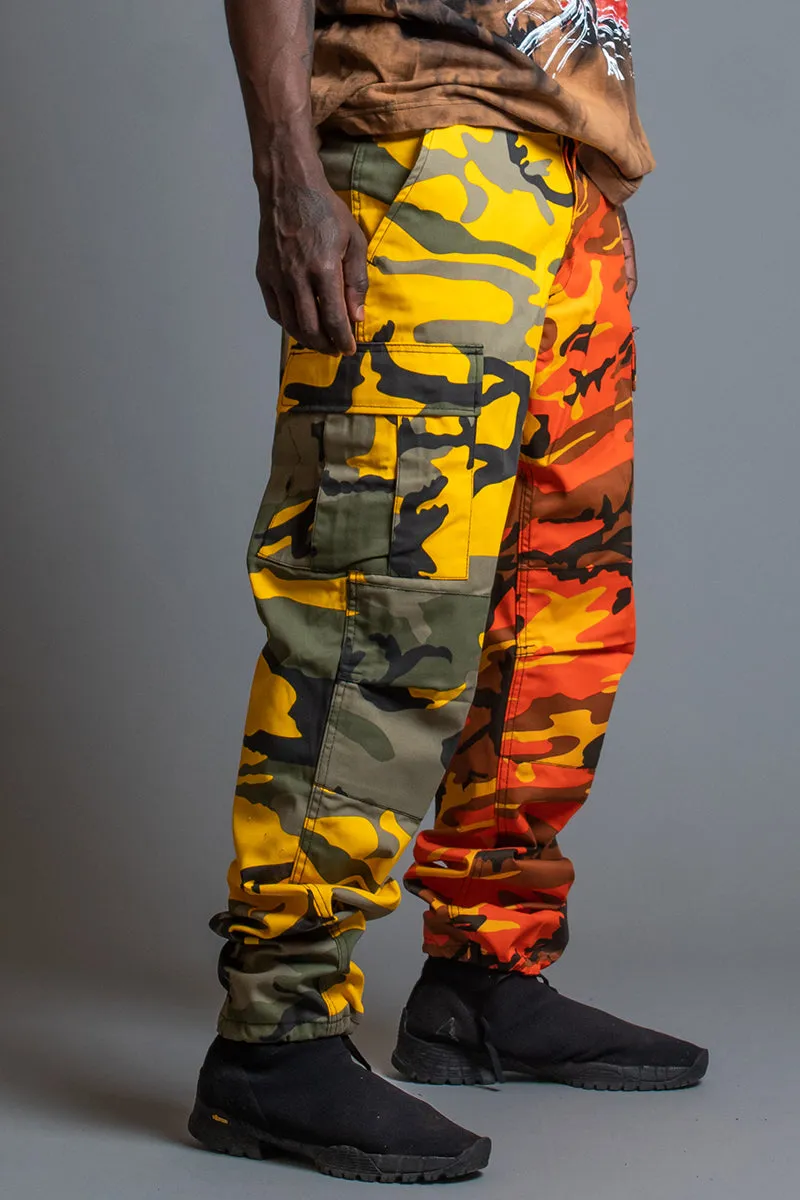 GUYS CNT COMBAT PANT - TWO TONE CAMO ORANGE N YELLOW
