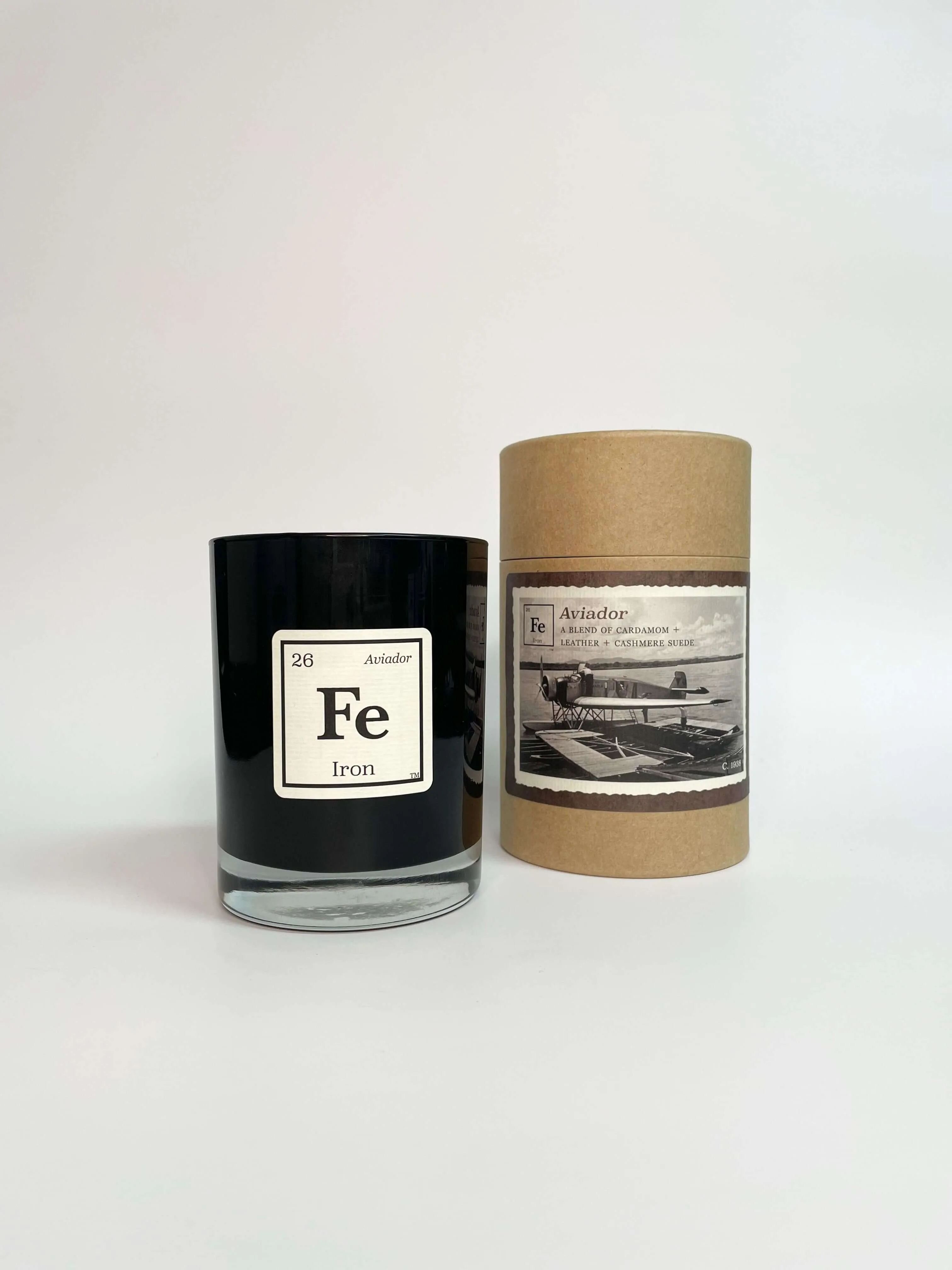 Iron Aviador Suede   Leather   Cardamom Candle