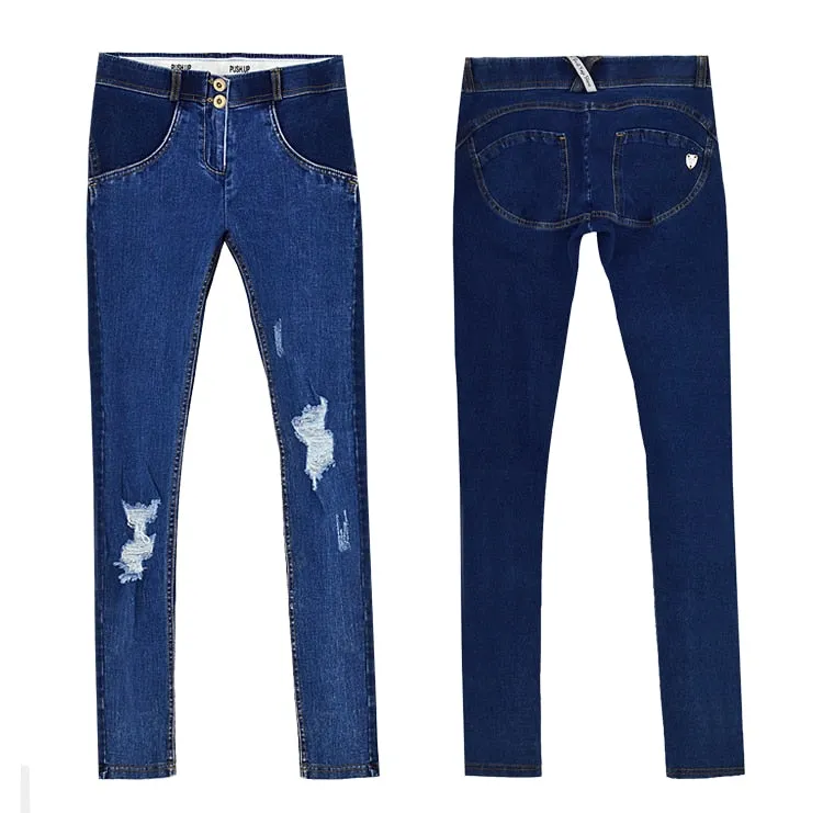 Jeans Woman Peach Push Up Hip Skinny Denim Pant