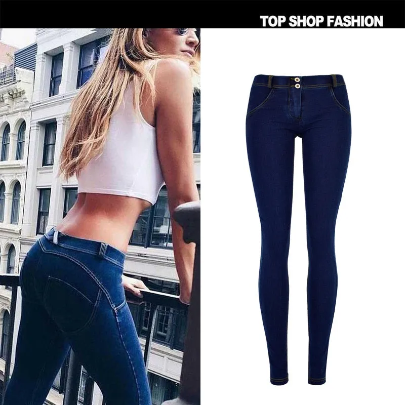 Jeans Woman Peach Push Up Hip Skinny Denim Pant