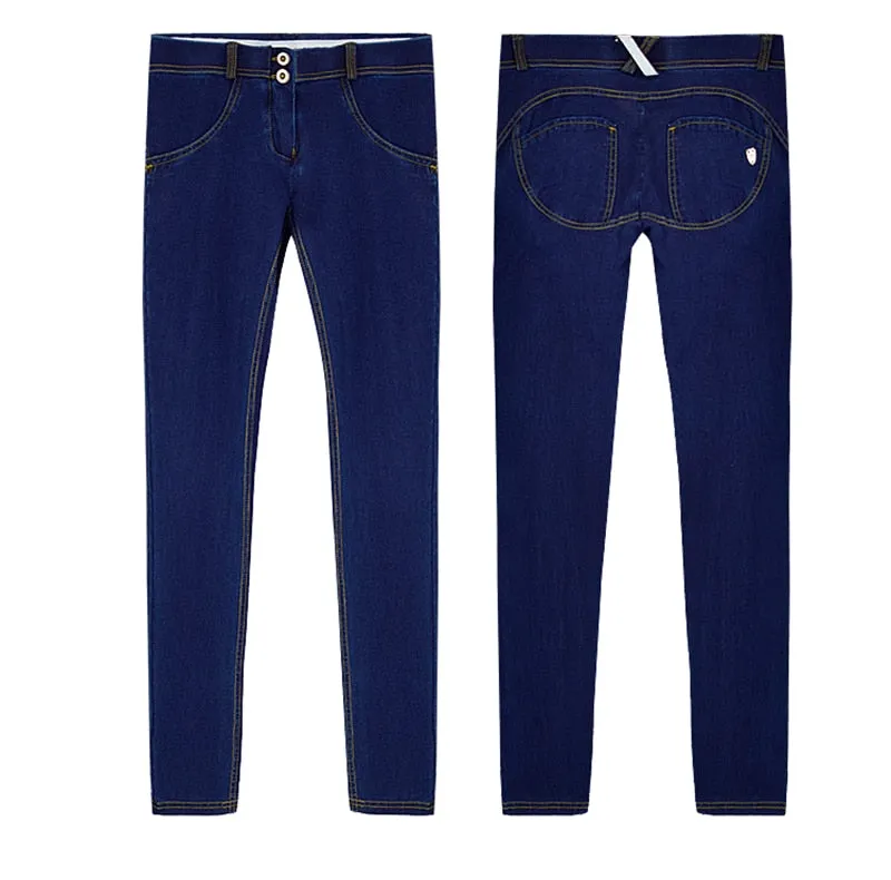 Jeans Woman Peach Push Up Hip Skinny Denim Pant