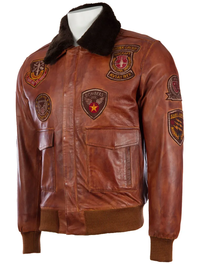 JWR3 Men's Aviator Bomber Jacket - Nevada Timber